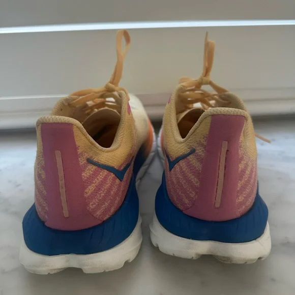 Hoka Mach 5 running Shoes in Yellow and Blue - Picture 2 of 7